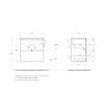 База под раковину подвесная BELBAGNO UNO-MINI-600-2C-SO-CO