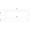 Ручка для тумбы BELBAGNO DUE RS333MBSN.4/160 18,3 см, никель атласный матовый